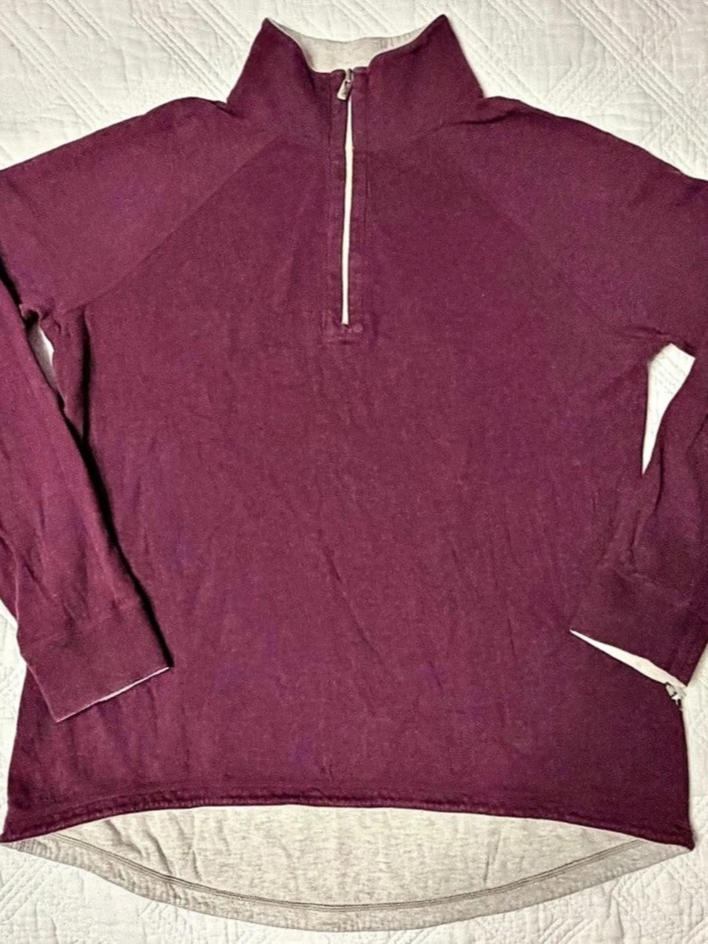 Tommy Bahama Aruba Half-Zip Sweatshirt Purple Medium Fully Reversible
